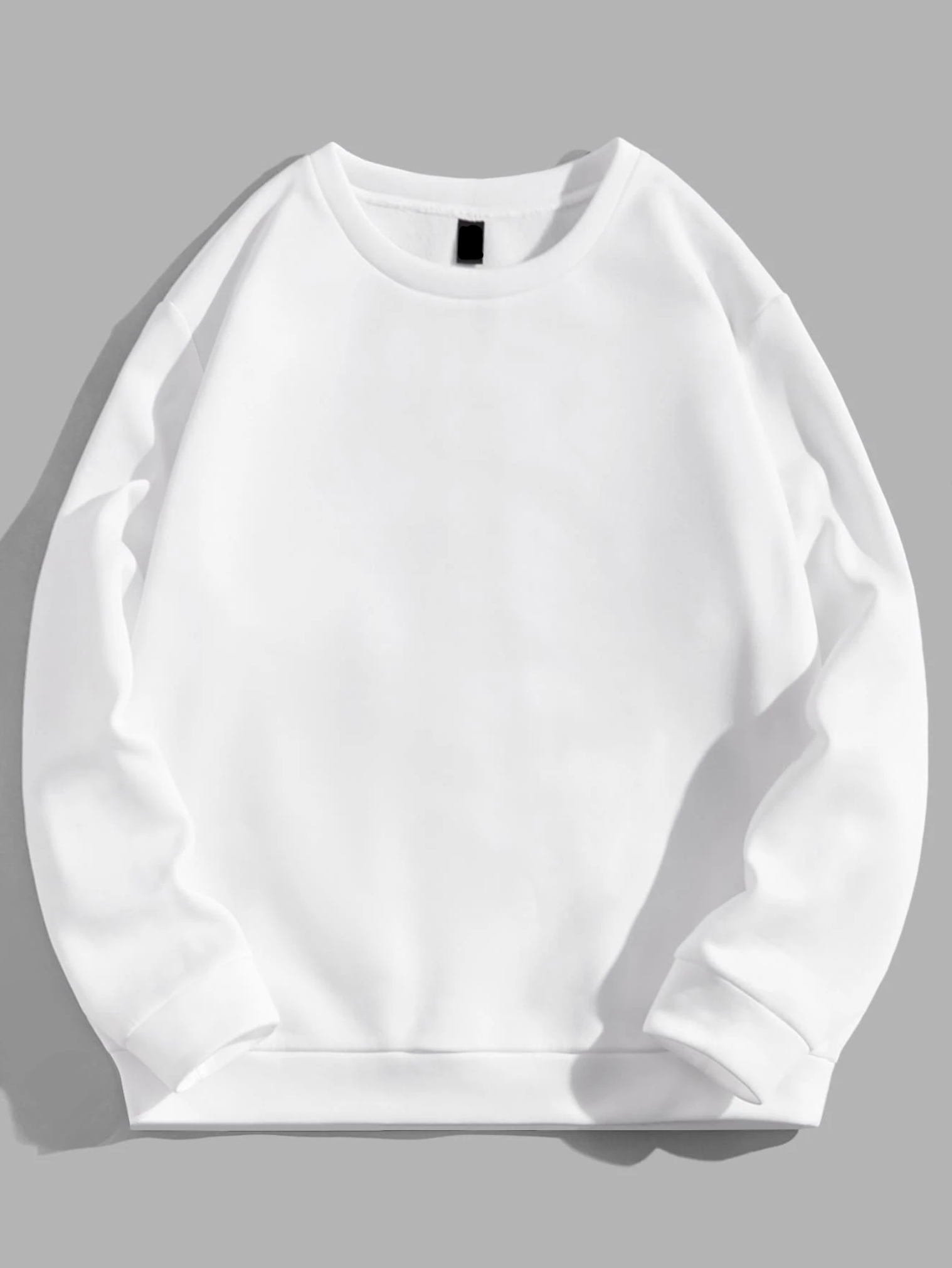 White Oversized Positive Vitality Print Sweatshirt – Indian Shirt Company